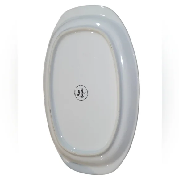 Nova Deruta - Vibrant Lemon Striped Plate/ Platter Made In Italy Hand Painted - Picture 5 of 7